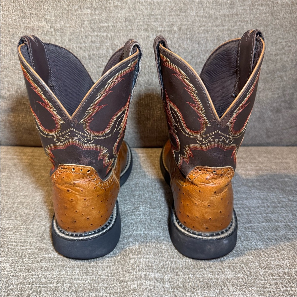 Justin Gypsy Women's L9900 Western Cowgirl Boots Two-Tone Leather Size 8.5 - Picture 10 of 12